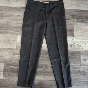 Daniel Cremieux Gray Flat Front Wool Dress Pants 36R